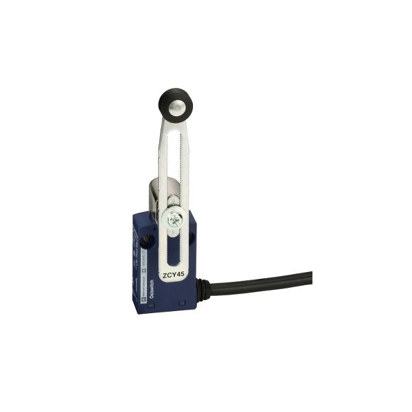 XCMN2145L1 Limit switch, Limit switches XC Standard, XCMN, thermoplastic plastic roller lever var.length, 1NC 1 NO, snap, 1 m