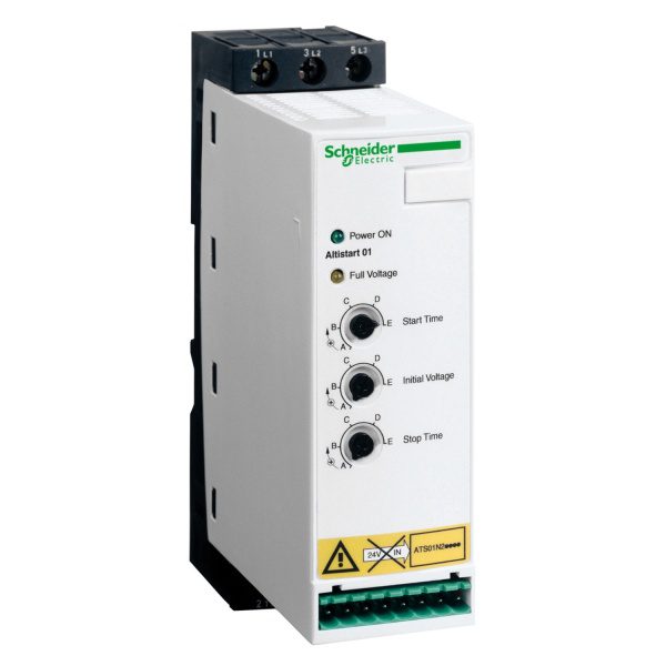 ATS01N222QN soft starter for asynchronous motor, Altistart 01, ATS01, 22A, 380 to 415V, 7.5 to 11kW Schneider Electric 109679
