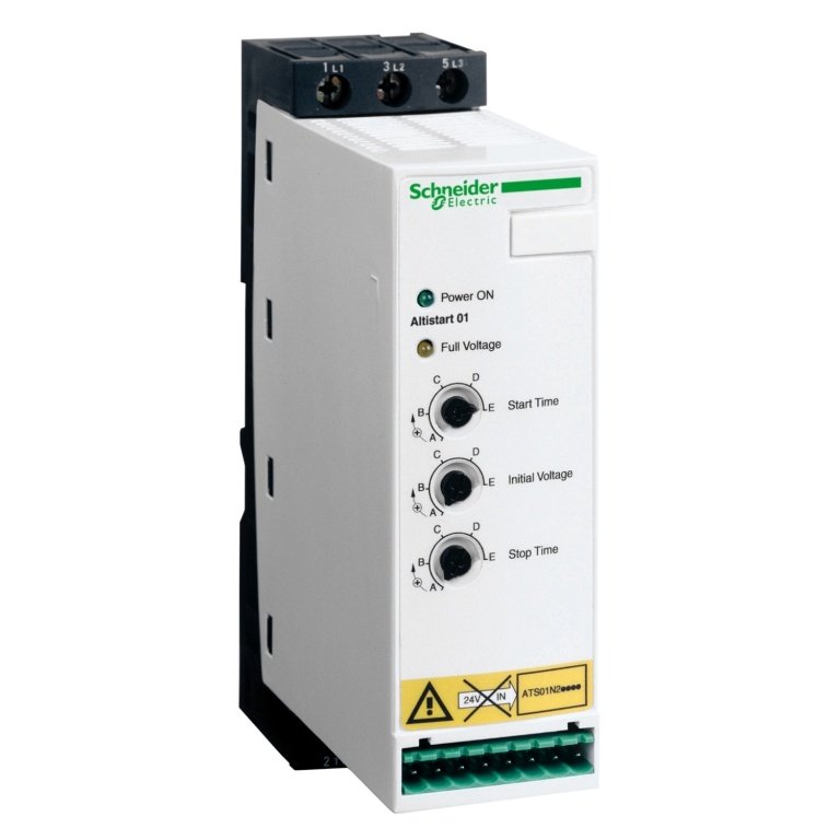 ATS01N222QN soft starter for asynchronous motor, Altistart 01, ATS01, 22A, 380 to 415V, 7.5 to 11kW Schneider Electric 109679