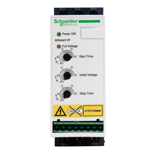 ATS01N206QN soft starter for asynchronous motor, Altistart 01, ATS01, 6A, 380 to 415V, 1.5 to 3kW Schneider Electric 109689se