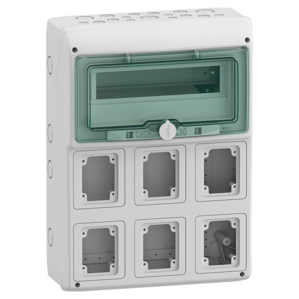 13181 Kaedra for power outlet 6 openings 1 x 12 modules Schneider Electric 13181 image 1500x1500
