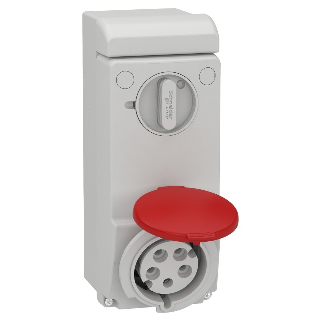83047 Unika interlocked socket 32 A 3P N E 380 415 V AC IP44 wall Schneider Electric 83047 image 1500x1500
