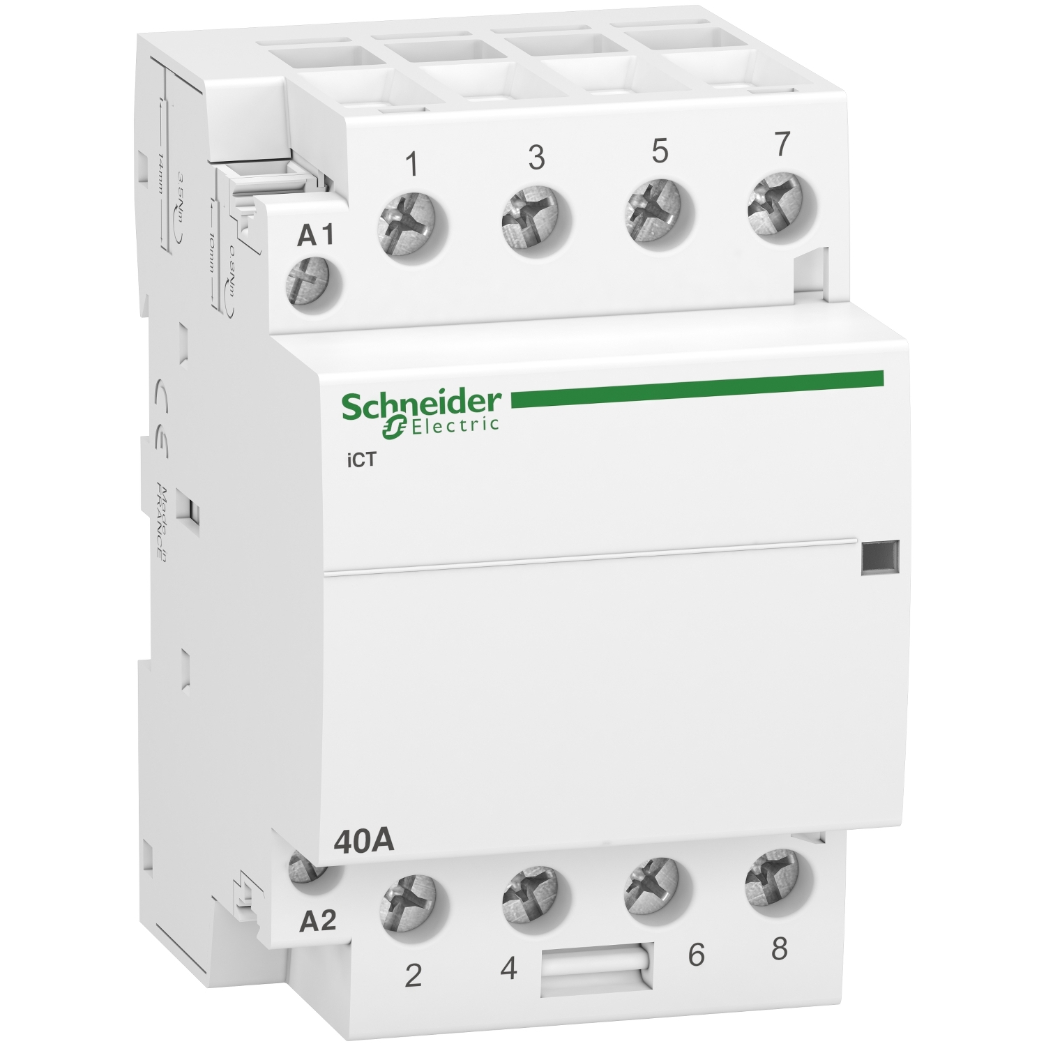 A9C20844_Image_1500x1500 A9C20844 contactor iCT 4 poles 4 NO 40 A 220.240 V AC Schneider Electric a9c20844 image 1500x1500