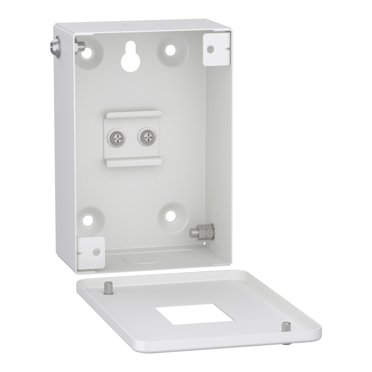 A9HMES02 Acti 9 metal enclosures single door 2 modules Schneider Electric a9hmes02 opendoor image 1500x1500