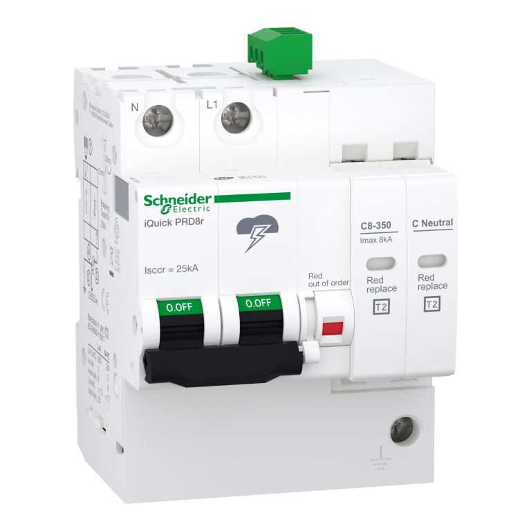 A9L16298 iQuick PRD8r modular surge arrester 1 pole N 350V with remote transfer Schneider Electric a9l16298 image 1500x1500