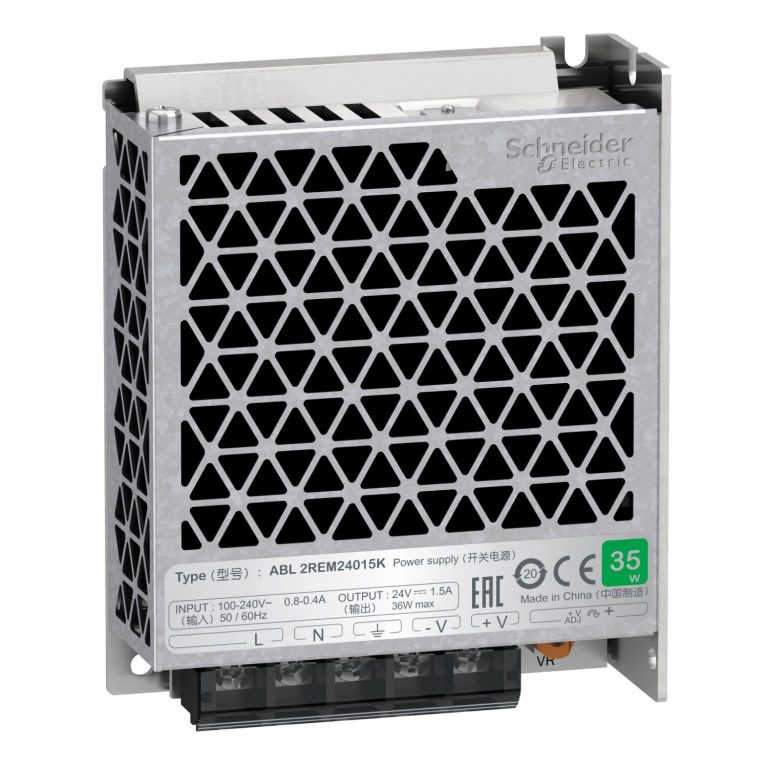 ABL2REM24015K single phase power supply, 100 240V input, 24V DC output, 36W, 1,5A Schneider Electric abl2 cp21013 1500x1500