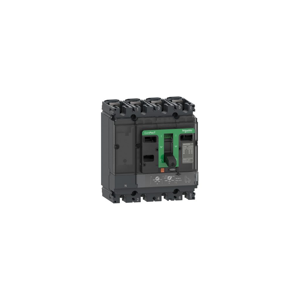 C25N6TM250 Circuit breaker, ComPacT NSX250N, 50kA 415VAC, 4 poles 3D neutral not protected , TMD trip unit 250A Schneider Ele