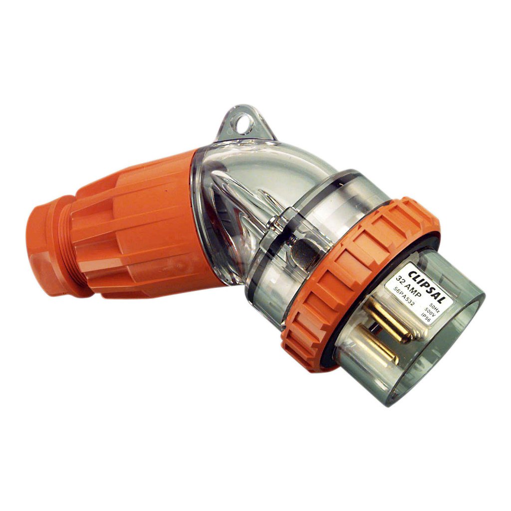 56PA532-EO Clipsal 56 Series, Plugs and Extension Sockets, Angle Plugs IP66, 500V 32A 5 Round Pins Schneider Electric clpimg