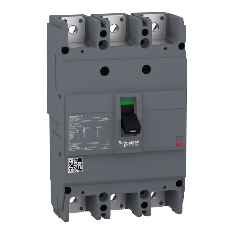 EZC250F3150 circuit breaker Easypact EZC250F TMD 150 A 3 poles 3d Schneider Electric ezc250f3250 image 1500x1500