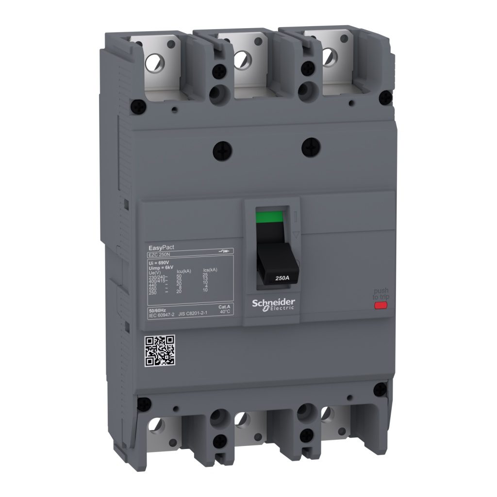 EZC250N3250 circuit breaker Easypact EZC250N TMD 250 A 3 poles 3d Schneider Electric ezc250n3250 image 1500x1500