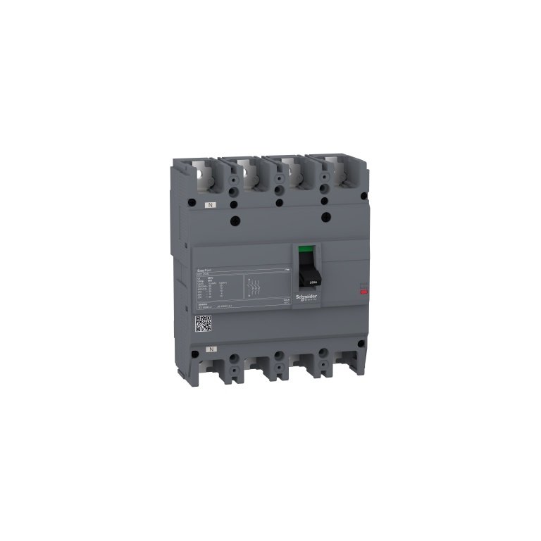 EZC250N4250 circuit breaker Easypact EZC250N TMD 250 A 4 poles 3d Schneider Electric ezc250n4250 image web