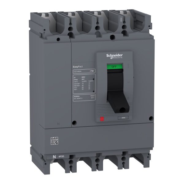 EZC400H4400N circuit breaker Easypact EZC400H TMD 400 A 4 poles 3d Schneider Electric ezc400h4400n image 1500x1500