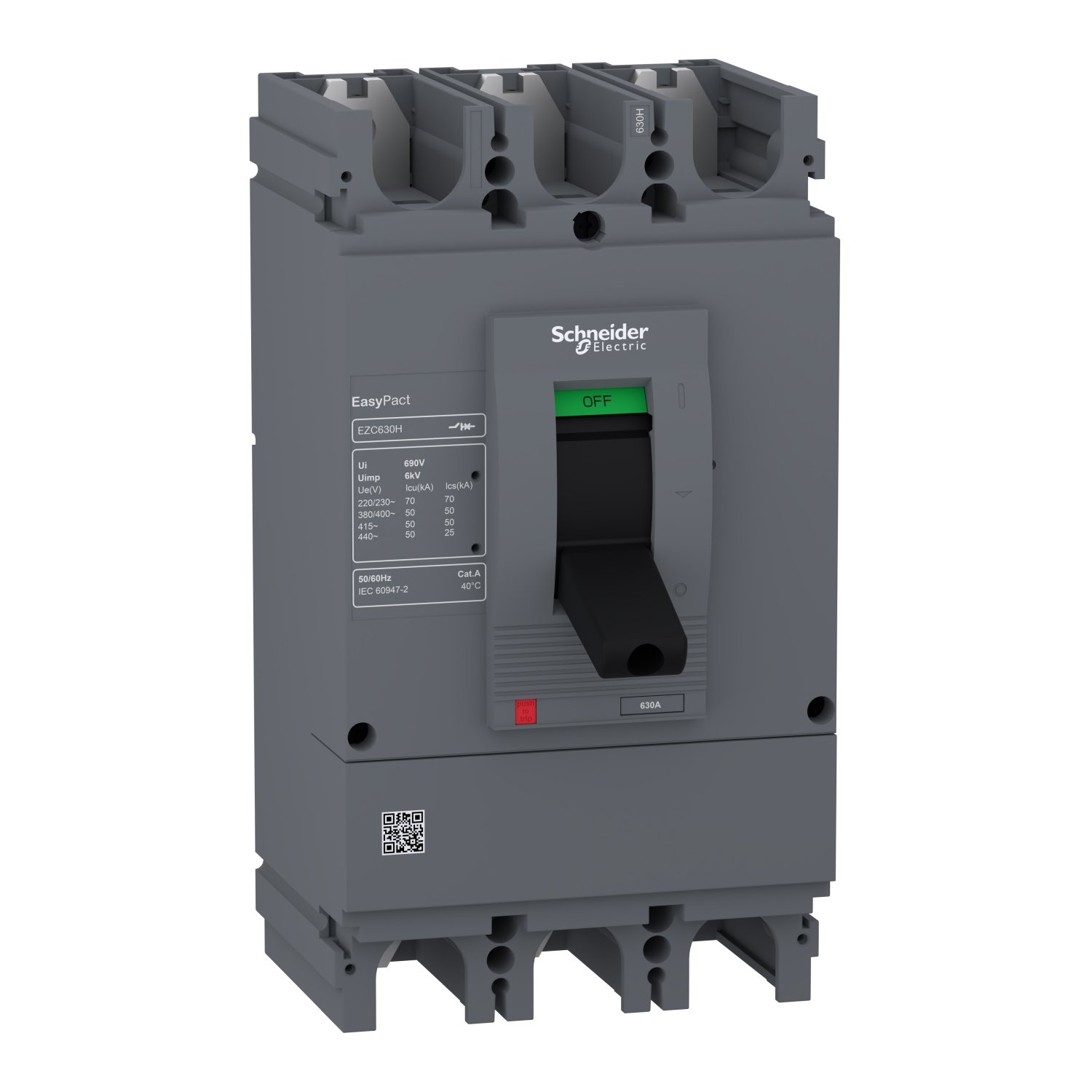 EZC630H3630N_Image_1500x1500 EZC630H3600N circuit breaker Easypact EZC630H TMD 600 A 3 poles 3d Schneider Electric ezc630h3630n image 1500x1500