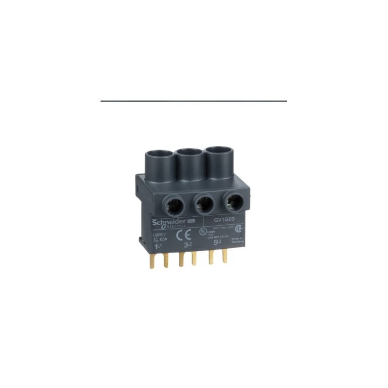 GV1G09 TeSys GV2, TeSys D TeSys U terminal block 3P from the top Schneider Electric gv1g09 da19 web