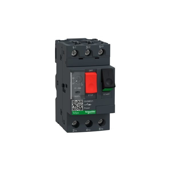 GV2ME21 Motor circuit breaker, TeSys GV2, 3P, 17-23 A, thermal magnetic, screw clamp terminals Schneider Electric gv2me21 ima