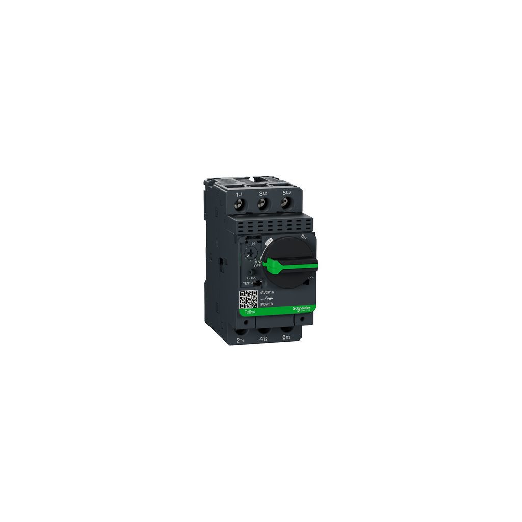 GV2P16 Motor circuit breaker, TeSys GV2, 3P, 9-14 A, thermal magnetic, screw clamp terminals Schneider Electric gv2p16 image