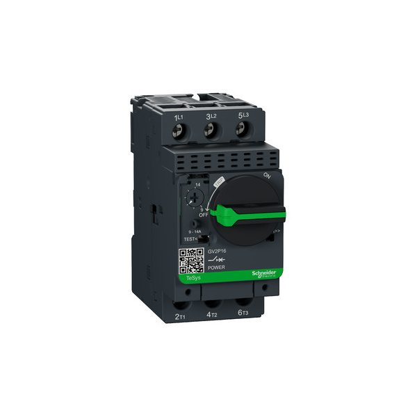 GV2P16 Motor circuit breaker, TeSys GV2, 3P, 9-14 A, thermal magnetic, screw clamp terminals Schneider Electric gv2p16 image