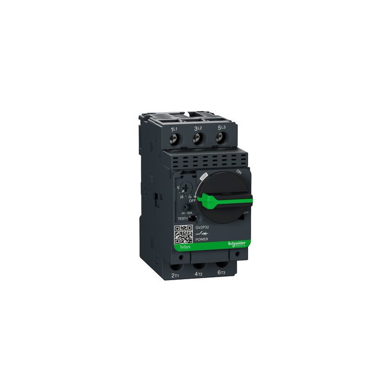 GV2P32 Motor circuit breaker, TeSys GV2, 3P, 24-32 A, thermal magnetic, screw clamp terminals Schneider Electric gv2p32 image