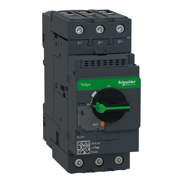 GV3L40 Motor circuit breaker, TeSys GV3, 3P, 40 A, magnetic, rotary handle, EverLink terminals Schneider Electric gv3l40 imag