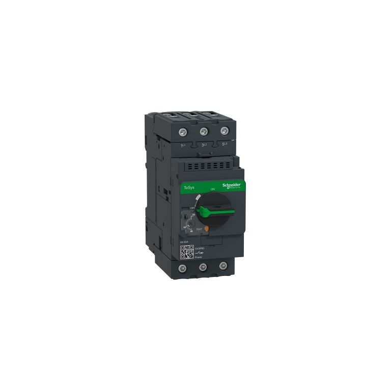 GV3P65 Motor circuit breaker, TeSys GV3, 3P, 48-65 A, thermal magnetic, EverLink terminals Schneider Electric gv3p65 image we