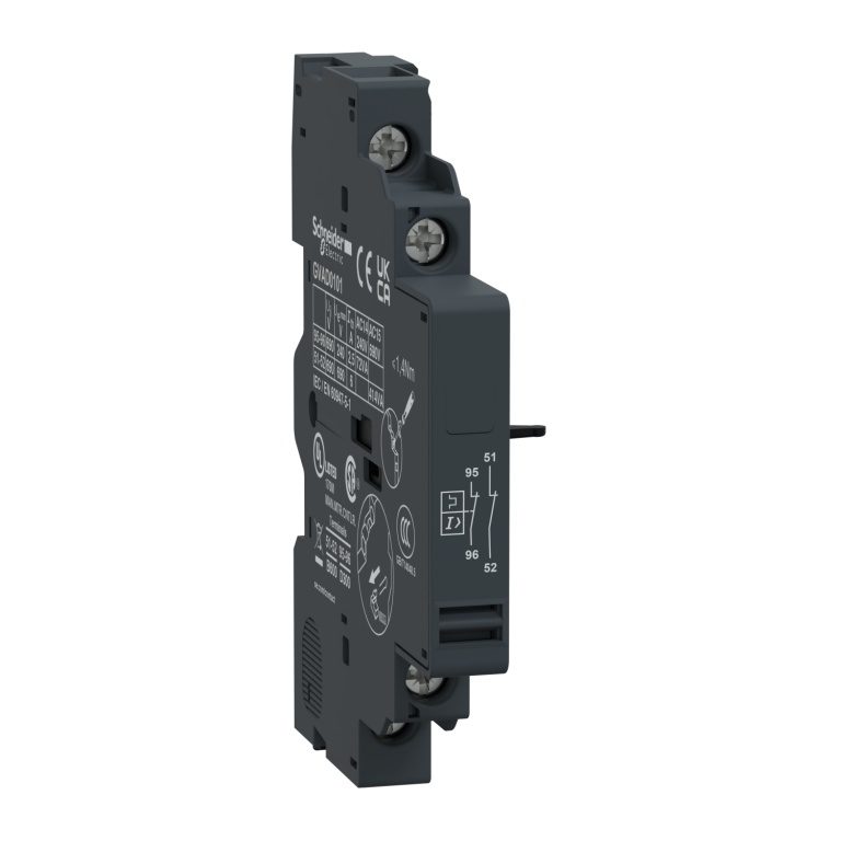 GVAD0101 TeSys GV2 GV3 auxiliary contact 1 NC 1 NC fault Schneider Electric gvad0101 image 1500x1500