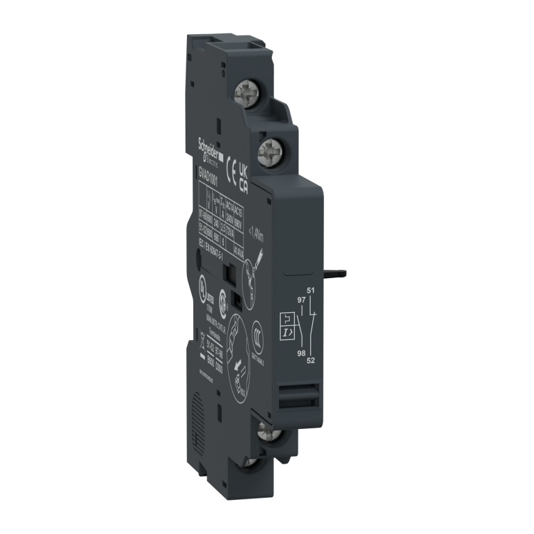 GVAD1001 TeSys GV2 GV3 auxiliary contact 1 NC 1 NO fault Schneider Electric gvad1001 image 1500x1500