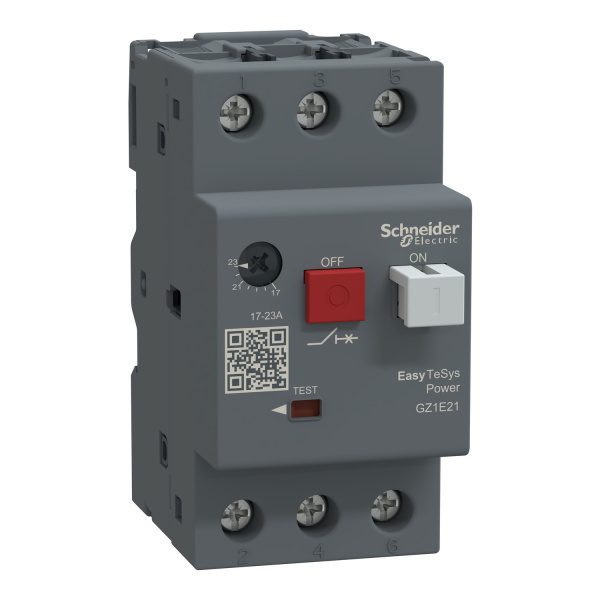 GZ1E21 motor circuit breaker GZ1 3 poles 3d 17.23A thermomagnetic trip unit Schneider Electric gz1e21 image 1500x1500