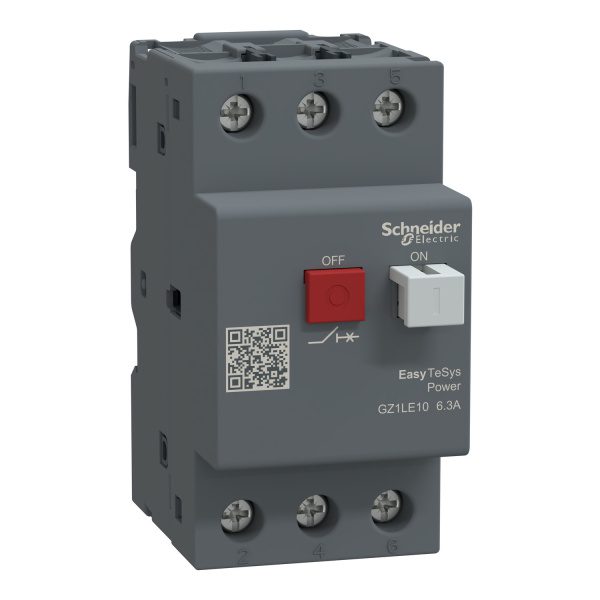 GZ1LE10 Motor circuit breaker,Easy TeSys Power,GZ1LE,3P,push-botton,6.3A,magnetic trip Schneider Electric gz1le10 image 1500x