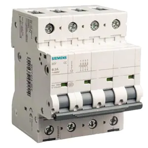 G_CN01_XX_01894i 5SY74168CC Betagard MCB 16 A, 4 Pole, 15 kA, D-Curve Siemens g cn01 xx 01894i