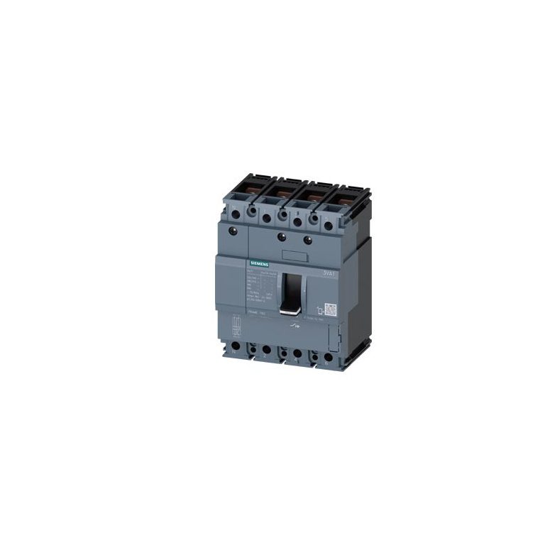3VA1116-3ED42-0AA0 MCCB 160 A, 4 Pole, 25 kA, Fixed O L Fixed S C Settings, Thermal Magnetic Trip Unit FTFM Siemens g i202 xx