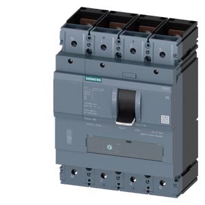G_I202_XX_44291i 3VA1340-5GE42-0AA0 MCCB 400 A, 4 Pole, 55 kA, Adjustable O L Fixed S C Settings, Thermal Magnetic Trip Unit ATFM Siemens g i2