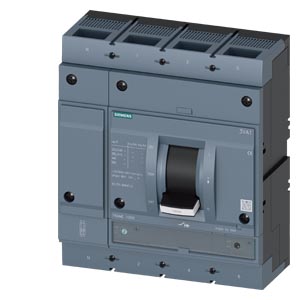 G_I202_XX_46274i 3VA1580-5GF42-0AA0 MCCB 800 A, 4 Pole, 55 kA, Adjustable O L Adjustable S C Settings, Thermal Magnetic Trip Unit ATAM Siemens