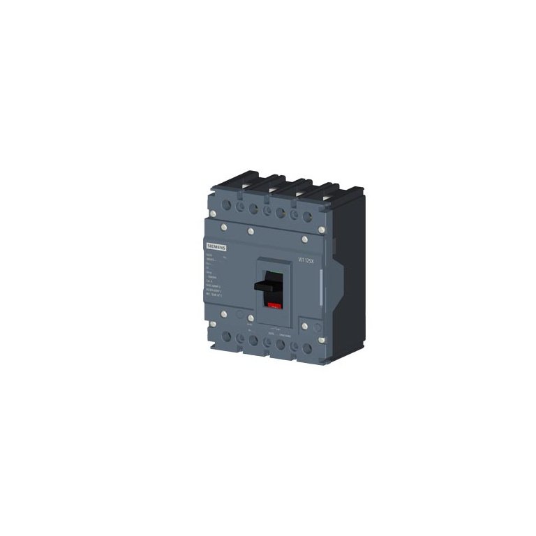 3VJ1092-3EA42-0AA0 MCCB 25 A, 4 Pole, 25 kA, Fixed O L Fixed S C Settings, Thermal Magnetic Trip Unit FTFM Siemens g i202 xx