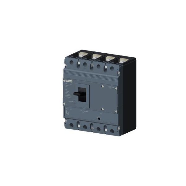 3VJ1225-7EB42-0AA0 MCCB 250 A, 4 Pole, 55 kA, Adjustable O L Fixed S C Settings, Thermal Magnetic Trip Unit ATFM Siemens g i2