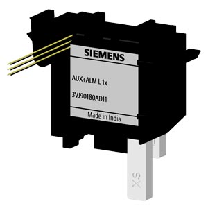 G_I202_XX_60901i 3VJ9018-0AD11 3VJ10 125A auxiliary and alarm switch 2 x changeover contacts left Siemens g i202 xx 60901i