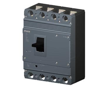 G_I202_XX_60936i 3VJ1340-3EB42-0AA0 MCCB 400 A, 4 Pole, 25 kA, Adjustable O L Fixed S C Settings, Thermal Magnetic Trip Unit ATFM Siemens g i2