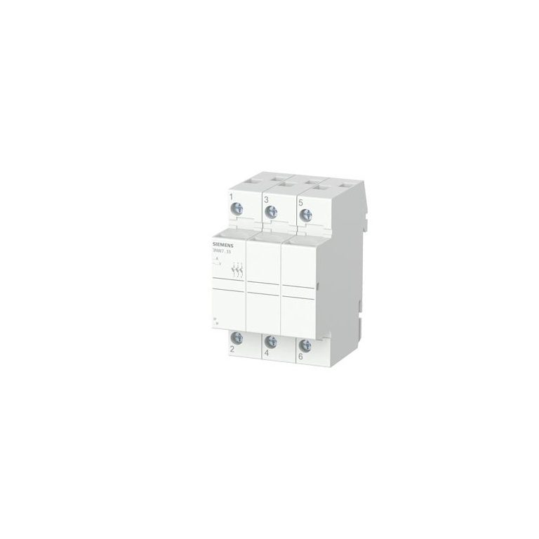 3NW7033 SENTRON, cylindrical fuse holder, 10 38 mm, 3-pole, In 32 A, AC 690 V Siemens g i202 xx 83668i