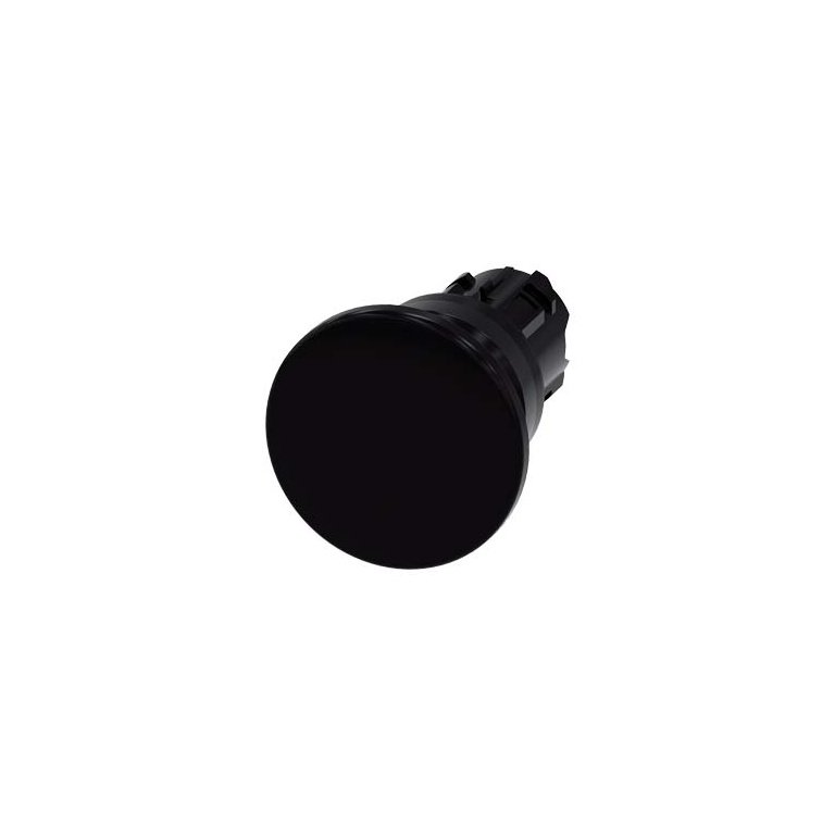 3SU10001BD100AA0 Mushroom pushbutton, 22 mm, round, plastic, black, 40 mm, momentary contact type Siemens g ic03 xx 06721i
