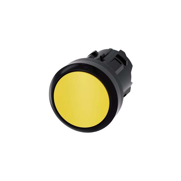 3SU10000AB300AA0 Pushbutton, 22 mm, round, plastic, yellow, pushbutton, flat momentary contact type Siemens g ic03 xx 06852i