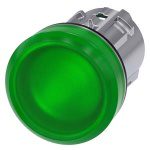 3SU10516AA400AA0 Indicator lights, 22 mm, round, metal, shiny, green, lens, smooth Siemens g ic03 xx 06863i