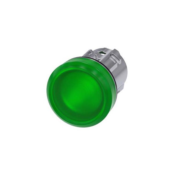 3SU10516AA400AA0 Indicator lights, 22 mm, round, metal, shiny, green, lens, smooth Siemens g ic03 xx 06863i