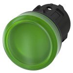 3SU10016AA400AA0 Indicator lights, 22 mm, round, plastic, green, lens, smooth Siemens g ic03 xx 06864i