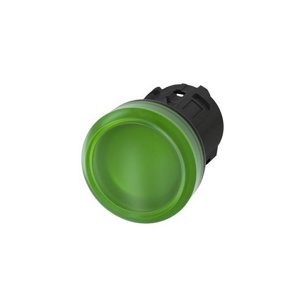3SU10016AA400AA0 Indicator lights, 22 mm, round, plastic, green, lens, smooth Siemens g ic03 xx 06864i