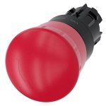 3SU10001HB200AA0 EMERGENCY STOP mushroom pushbutton, 22 mm, round, plastic, red, 40 mm, positive latching, acc. to EN ISO 138