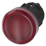 3SU10016AA200AA0 Indicator lights, 22 mm, round, plastic, red, lens, smooth Siemens g ic03 xx 06875i