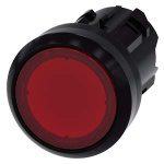 3SU10010AB200AA0 Illuminated pushbutton, 22 mm, round, plastic, red, pushbutton, flat momentary contact type Siemens g ic03 x