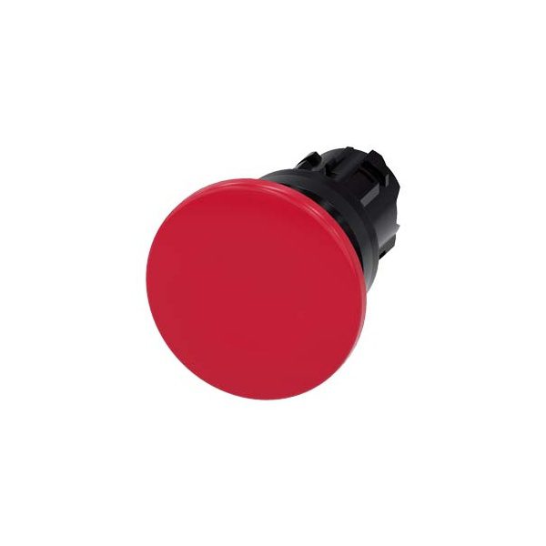 3SU10001BD200AA0 Mushroom pushbutton, 22 mm, round, plastic, red, 40 mm, momentary contact type Siemens g ic03 xx 06973i