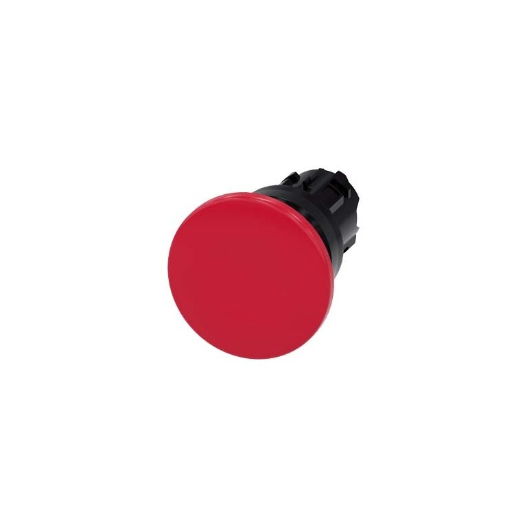 3SU10001BD200AA0 Mushroom pushbutton, 22 mm, round, plastic, red, 40 mm, momentary contact type Siemens g ic03 xx 06973i
