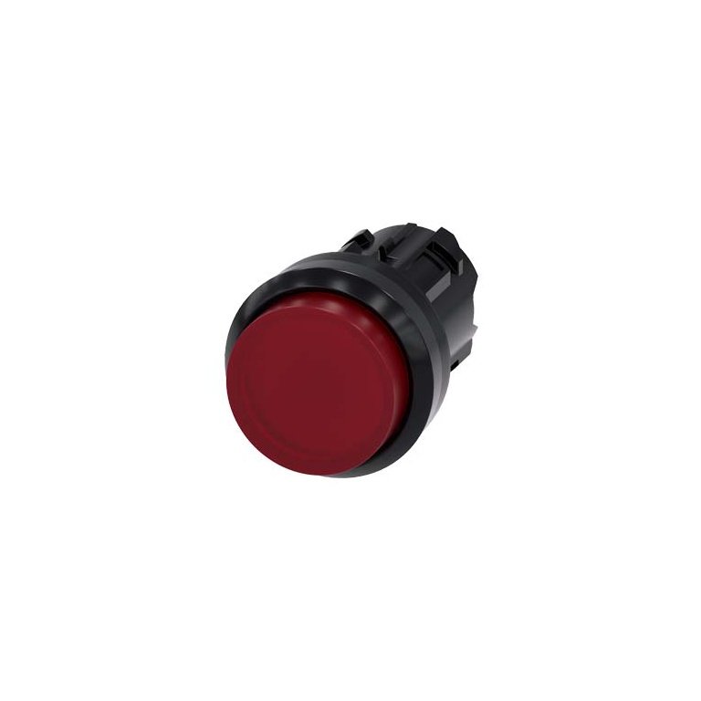 3SU10010BB200AA0 Illuminated pushbutton, 22 mm, round, plastic, red, pushbutton, raised momentary contact type Siemens g ic03