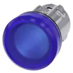 3SU10516AA500AA0 Indicator lights, 22 mm, round, metal, shiny, blue, lens, smooth Siemens g ic03 xx 07644i